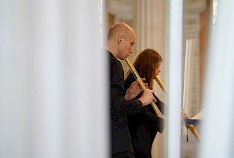 Music for Two: Erik Bosgraaf und Dorothee Oberlinger in der Aula der Universität Göttingen © Alciro Theodoro da Silva